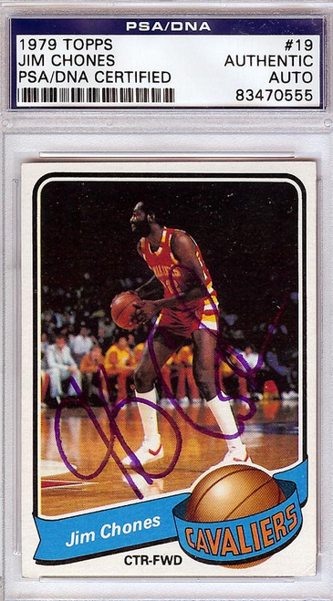 Jim Chones Autographed 1979 Topps Card #19 Cleveland Cavaliers PSA/DNA #83470555