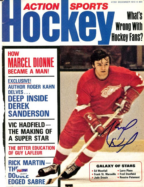 Marcel Dionne Autographed Action Sports Hockey Magazine Cover Detroit Red Wings PSA/DNA #U93883