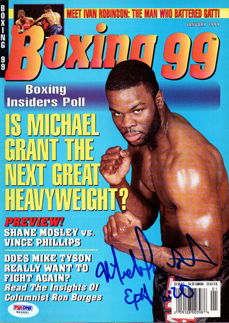 Michael Grant Autographed Boxing '99 Magazine PSA/DNA #W66881