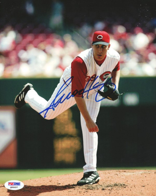 Aaron Harang Autographed 8x10 Photo Cincinnati Reds PSA/DNA #Q88697