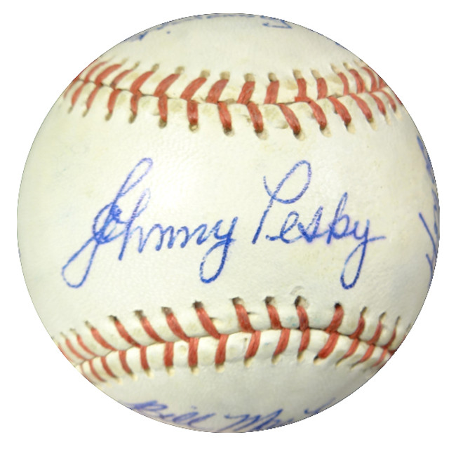 1962 Seattle Rainiers Team Signed Autographed Baseball With 21 Signatures Including Johnny Pesky SKU #102570