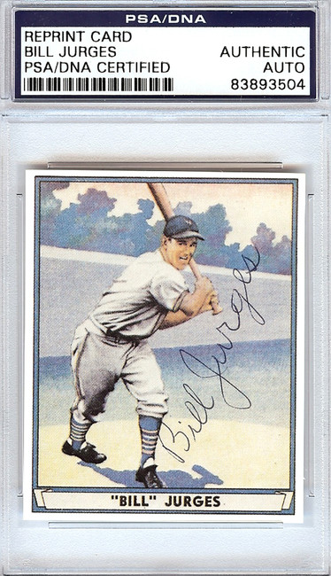 Bill Jurges Autographed Playball Reprint Card #59 New York Giants PSA/DNA #83893504