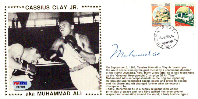 Muhammad Ali Autographed First Day Cover Vintage PSA/DNA #E47089