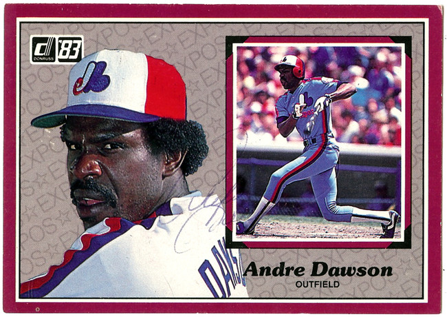 Andre Dawson Autographed 1983 Donruss Action All Stars Card #9 Montreal Expos SKU #106717