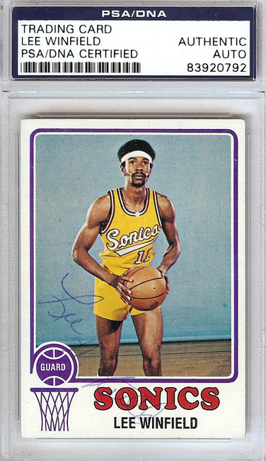 Lee Winfield Autographed 1973 Topps Card #42 Seattle Supersonics PSA/DNA #83920792