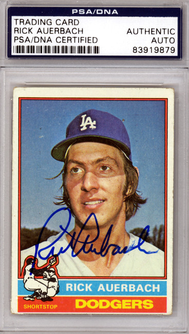 Rick Auerbach Autographed 1976 Topps Card #622 Los Angeles Dodgers PSA/DNA #83919879