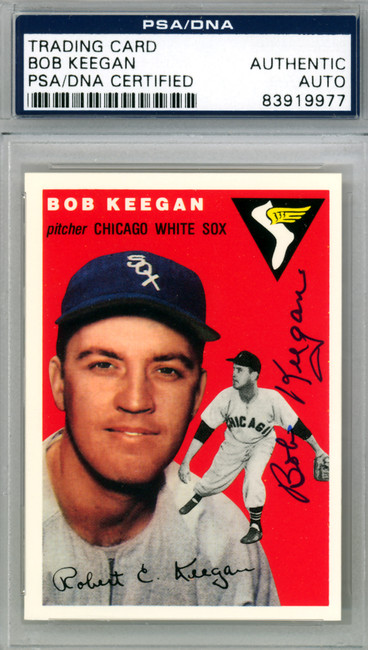 Bob Keegan Autographed 1994 1954 Topps Archives Reprint Card #100 Chicago White Sox PSA/DNA #83919977