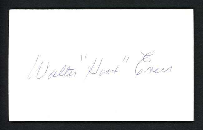 Hoot Evers Autographed 3x5 Index Card Detroit Tigers, Boston Red Sox PSA/DNA #P69909