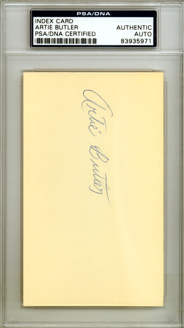 Arthur "Artie" Butler Autographed 3x5 Index Card St. Louis Cardinals PSA/DNA #83935971