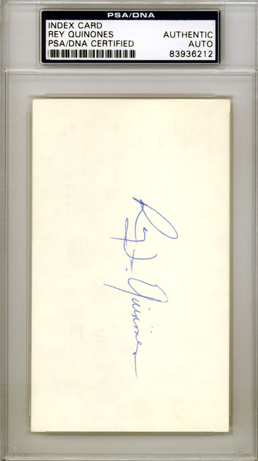 Rey Quinones Autographed 3x5 Index Card Boston Red Sox PSA/DNA #83936212