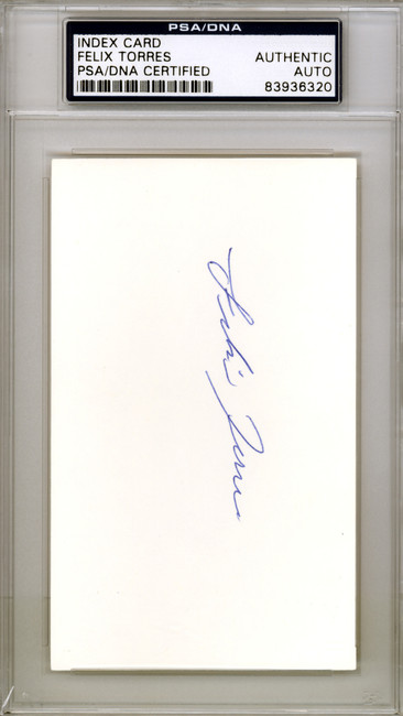 Felix Torres Autographed 3x5 Index Card Los Angeles Angels PSA/DNA #83936320