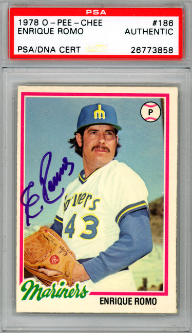 Enrique Romo Autographed 1978 O-Pee-Chee Rookie Card #186 Seattle Mariners PSA/DNA #26773858