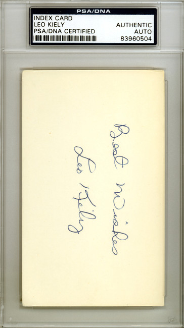 Leo Kiely Autographed 3x5 Index Card Boston Red Sox PSA/DNA #83960504