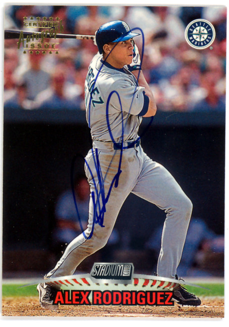 Alex Rodriguez Autographed 1999 Stadium Club Card #SCA1 Seattle Mariners SKU #116473