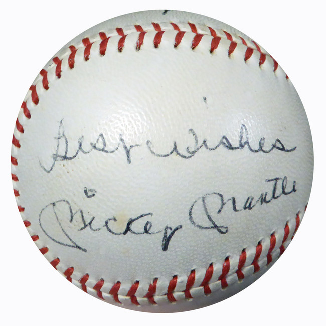 Mickey Mantle & Pedro Ramos Autographed Official AL Cronin Baseball New York Yankees Vintage Signature "Best Wishes" PSA/DNA #I73136
