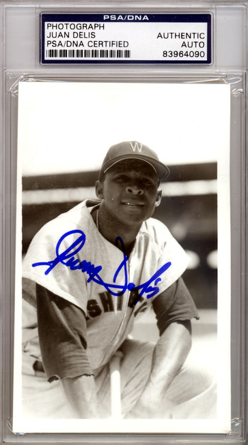 Juan Delis Autographed 3.5x5.5 Photo Washington Senators PSA/DNA #83964090