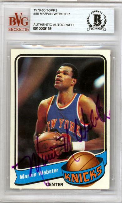 Marvin Webster Autographed 1979 Topps Card #88 New York Knicks Beckett BAS #10009159