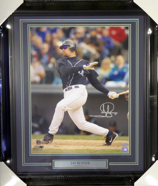 Jay Buhner Autographed Framed 16x20 Photo Seattle Mariners MCS Holo Stock #107775