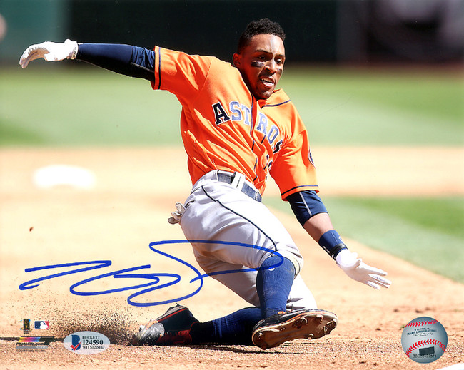 Tony Kemp Autographed Houston Astros 8x10 Photo Beckett BAS Stock #113779