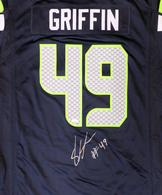 Seattle Seahawks Shaquem Griffin Autographed Blue Nike Jersey Size XL MCS Holo Stock #134403