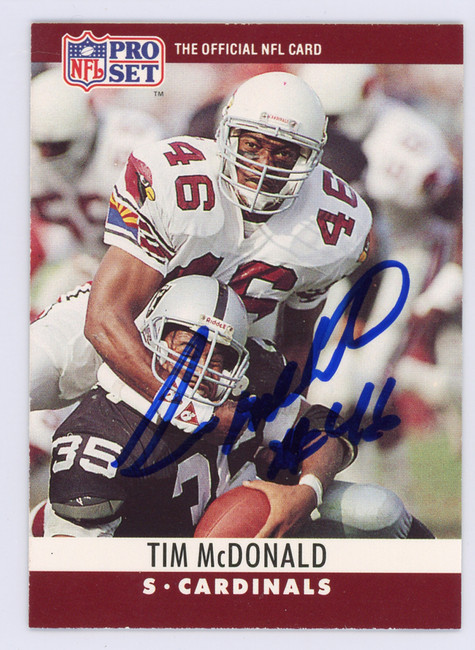 Tim McDonald Autographed 1990 Pro Set Card #259 Phoenix Cardinals SKU #134706