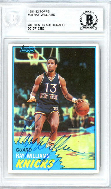 Ray Williams Autographed 1981-82 Topps Card #28 New York Knicks Beckett BAS #10712282