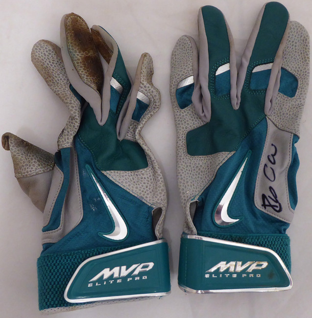 Robinson Cano Autographed Seattle Mariners Game Used Nike Batting Gloves With Signed Certificate SKU #138703