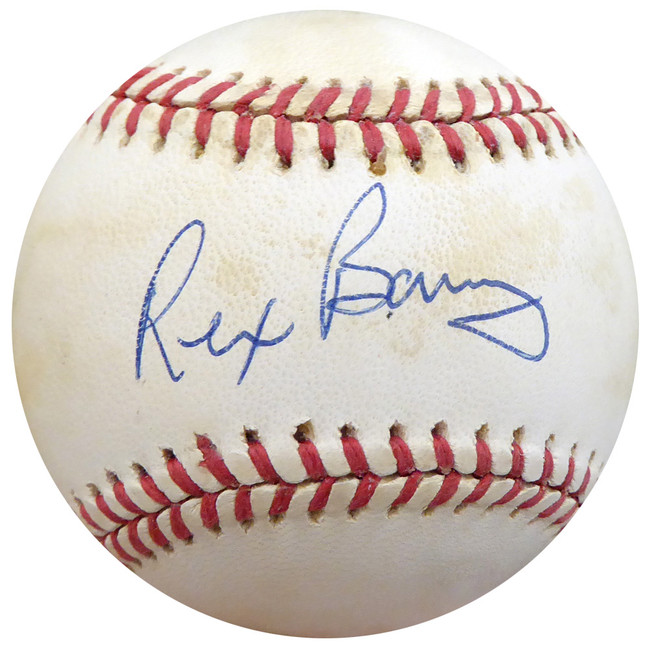 Rex Barney Autographed Official NL Baseball Brooklyn Dodgers Beckett BAS #F26071