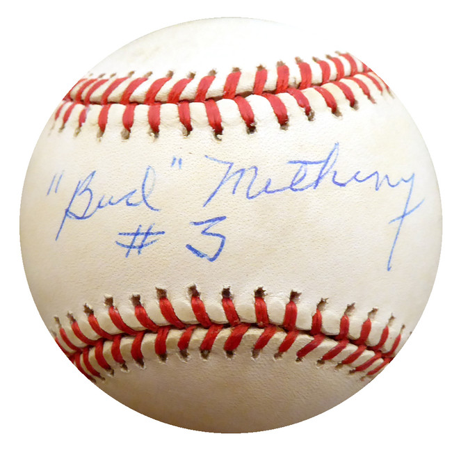 Bud Metheny Autographed Official AL Baseball New York Yankees "#3" Beckett BAS #F27165