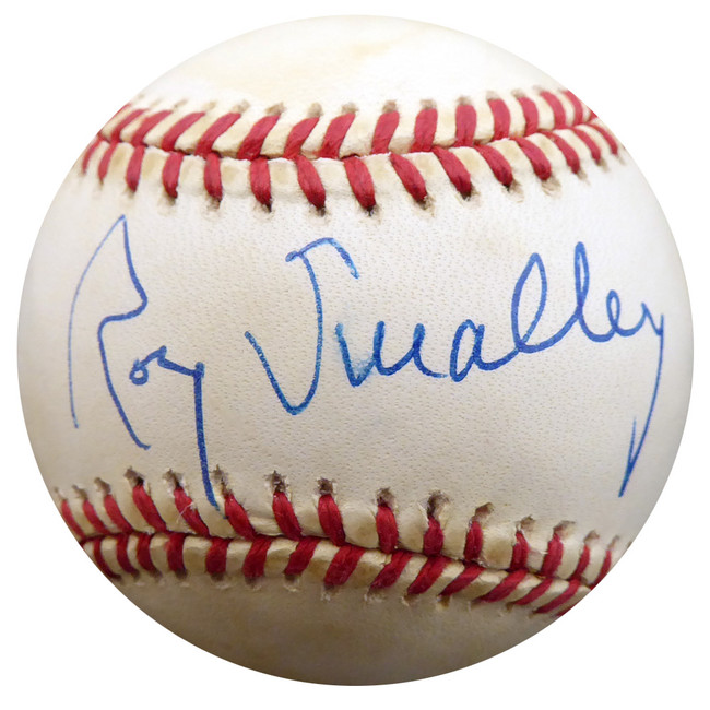 Roy Smalley Sr. Autographed Official NL Baseball Milwaukee Braves, Chicago Cubs Beckett BAS #F27492