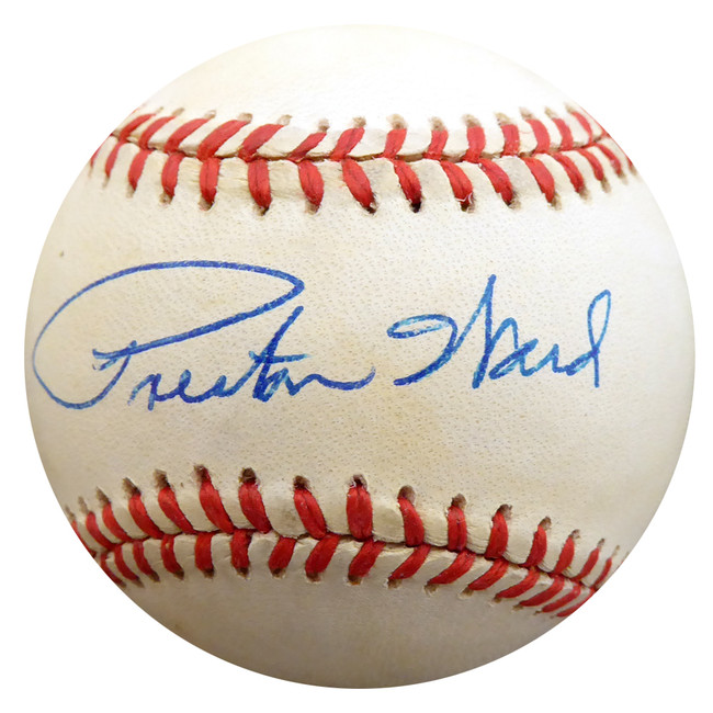 Preston Ward Autographed Official NL Baseball Brooklyn Dodgers, Chicago Cubs Beckett BAS #F27829