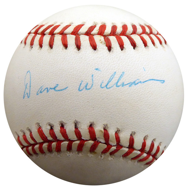 Dave "Davey" Williams Autographed Official NL Baseball New York Giants Beckett BAS #F27902