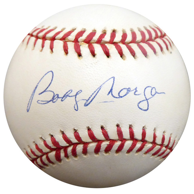 Bobby Morgan Autographed Official NL Baseball Brooklyn Dodgers Beckett BAS #F29987