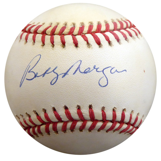 Bobby Morgan Autographed Official NL Baseball Brooklyn Dodgers Beckett BAS #F29988