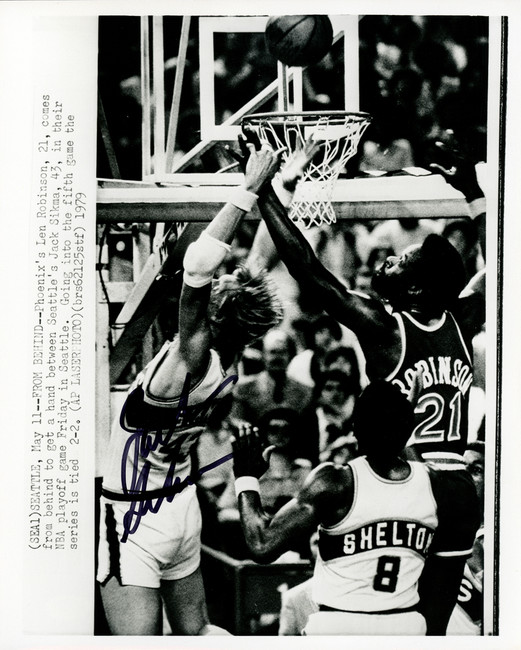 Jack Sikma Autographed 8x10 Wire Photo Seattle Supersonics MCS Holo #70253