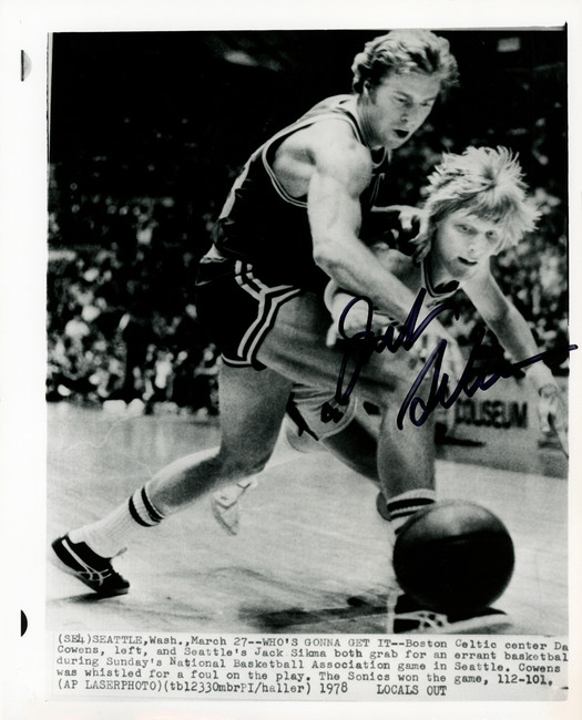 Jack Sikma Autographed 8x10 Wire Photo Seattle Supersonics MCS Holo #70270