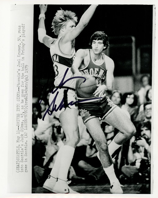 Jack Sikma Autographed 8x10 Wire Photo Seattle Supersonics MCS Holo #70280