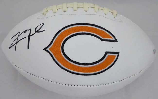 Khalil Mack Autographed Chicago Bears White Logo Football Beckett BAS Stock #148625