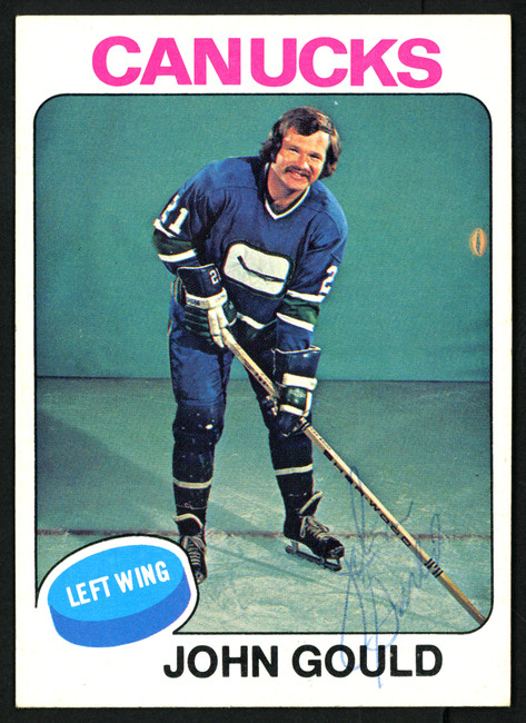 John Gould Autographed 1975-76 Topps Card #266 Vancouver Canucks SKU #149970