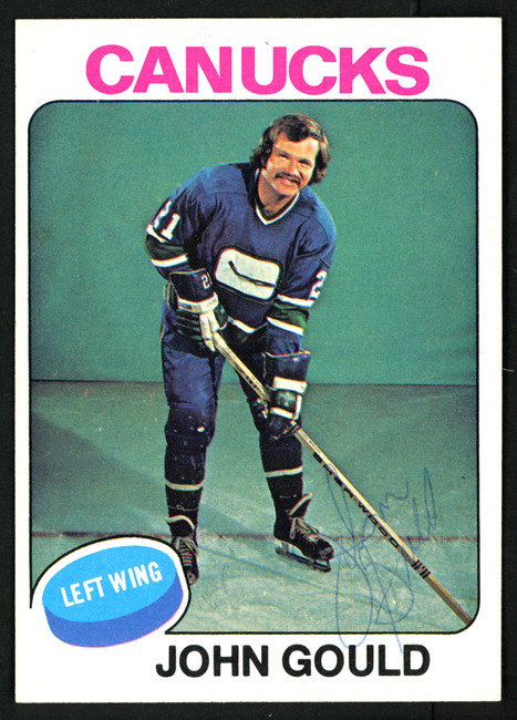 John Gould Autographed 1975-76 Topps Card #266 Vancouver Canucks SKU #149971