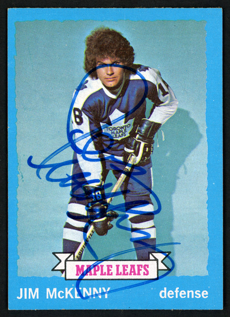 Jim McKenny Autographed 1973-74 Topps Card #39 Toronto Maple Leafs SKU #149978