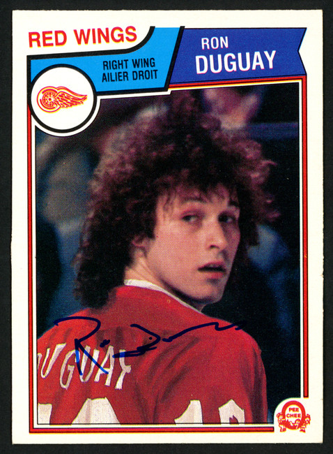 Ron Duguay Autographed 1983-84 O-Pee-Chee Card #121 Detroit Red Wings SKU #150225