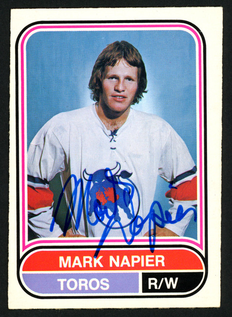 Mark Napier Autographed 1975-76 WHA O-Pee-Chee Rookie Card #78 Toronto Toros SKU #151417