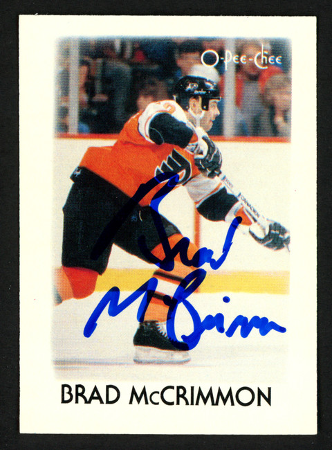 Brad McCrimmon Autographed 1987-88 Mini O-Pee-Chee Card #27 Philadelphia Flyers SKU #151755