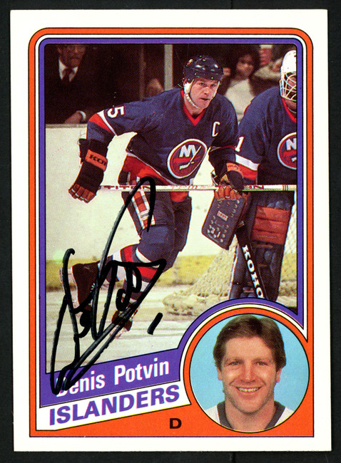 Denis Potvin Autographed 1984-85 Topps Card #100 New York Islanders SKU #151771