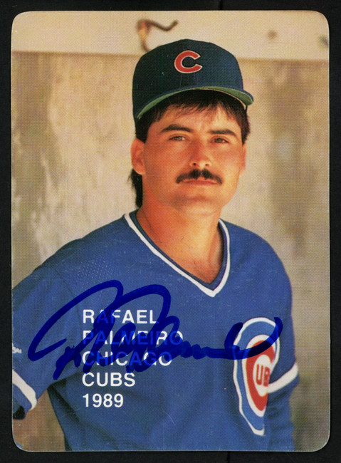 Rafael Palmeiro Autographed 1989 Action Superstars Card #10