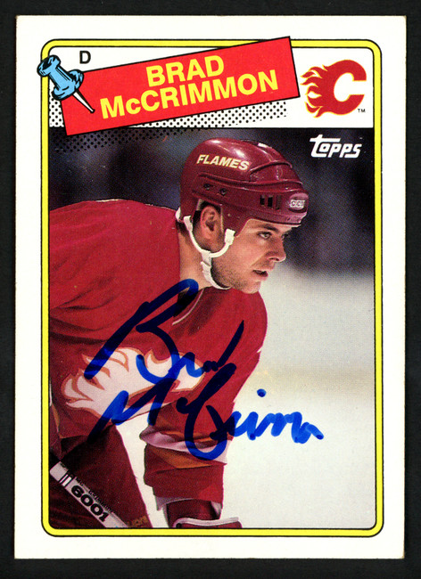 Brad McCrimmon Autographed 1988-89 Topps Card #178 Calgary Flames SKU #152043