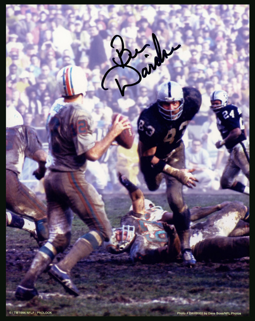 Ben Davidson Autographed 8x10 Photo Oakland Raiders Signed In Black Stock #152426