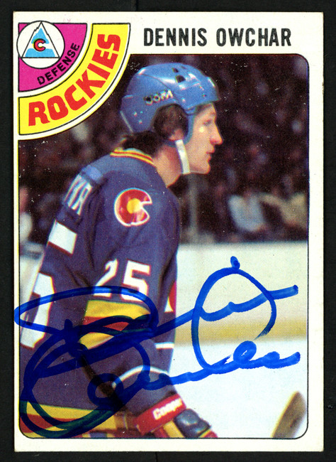 Dennis Owchar Autographed 1978-79 Topps Card #19 Colorado Rockies SKU #153510