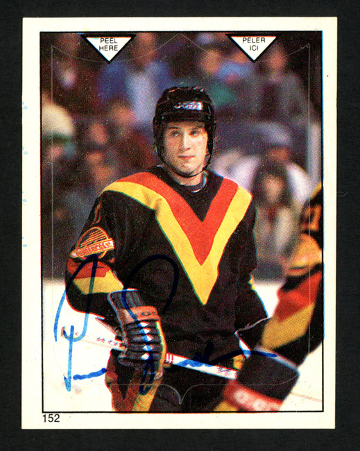 Patrik Sundstrom Autographed 1983-84 O-Pee-Chee Sticker Card #152 Vancouver Canucks SKU #153614